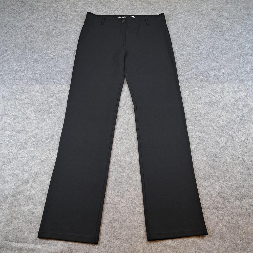 Betabrand Pants Womens Large Black Straight Leg Stretch Pull on Commuter
